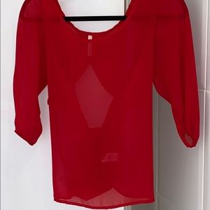 Blouse with tie bow in back